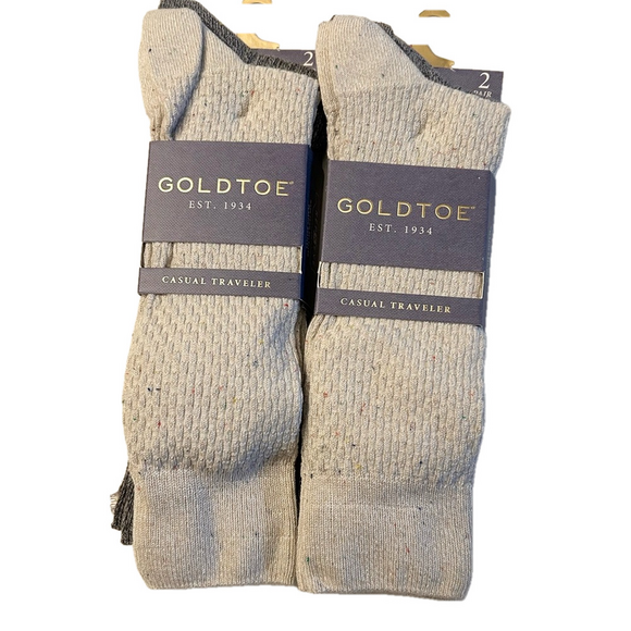 Gold toe 4 Pairs of Men’s Socks Size 6 to 12 NWT - Picture 1 of 4